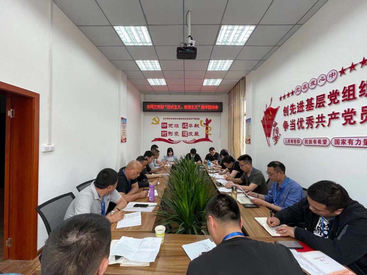 公司三支部召開(kāi)黨員大會(huì)暨“形式主義、官僚主義”集中整治工作會(huì)